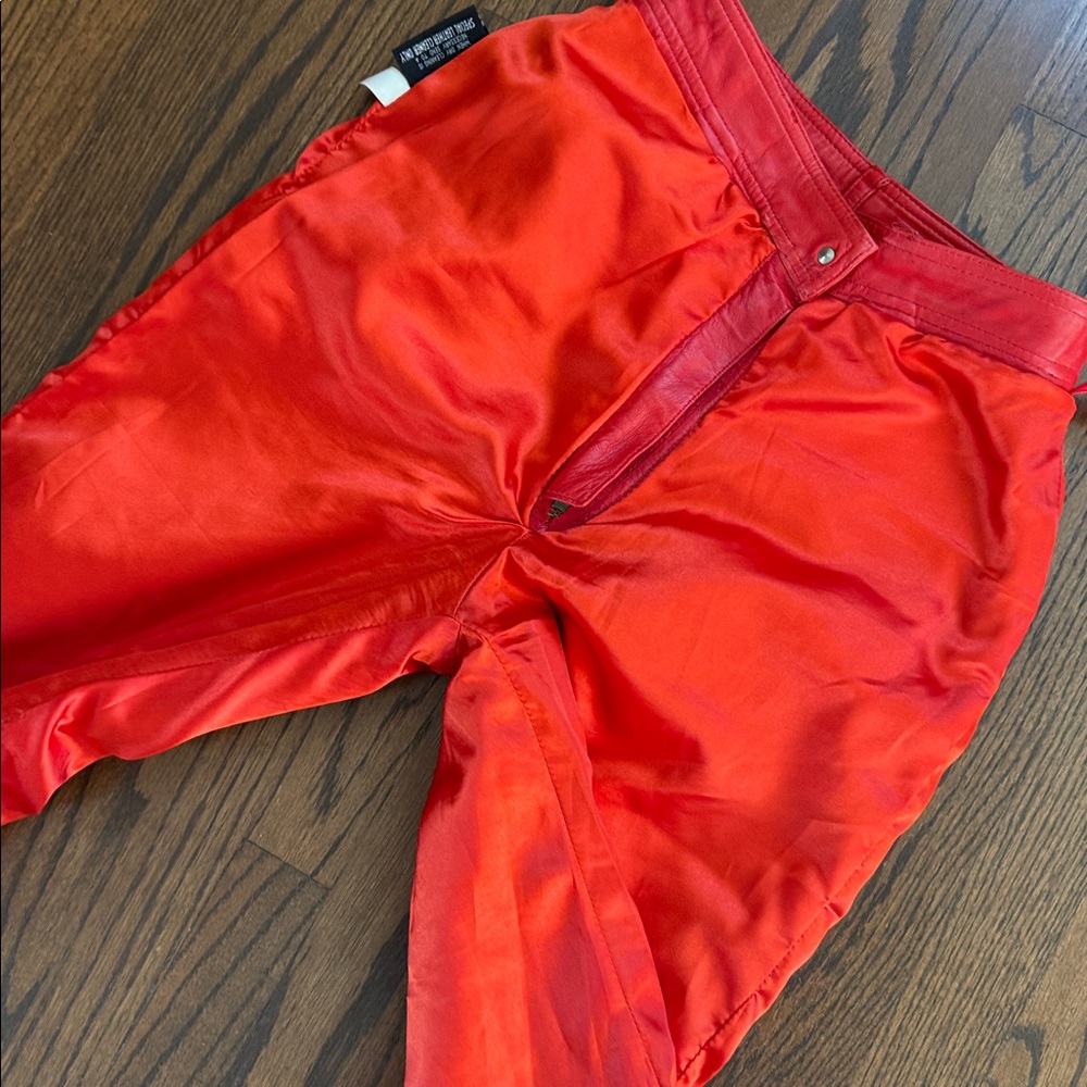 Wilsons Red Leather Pants - Picture 6 of 7